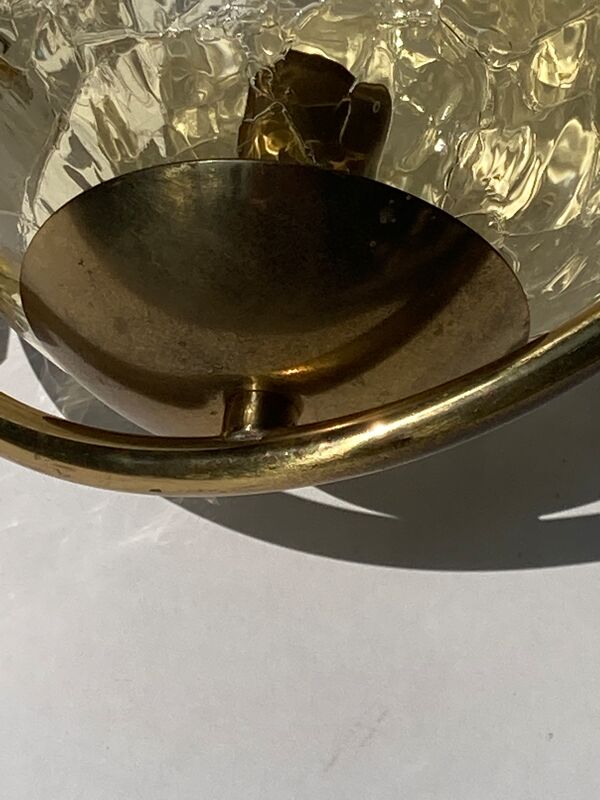 Suspension et appliques Doria en verre dépoli et appliques murales