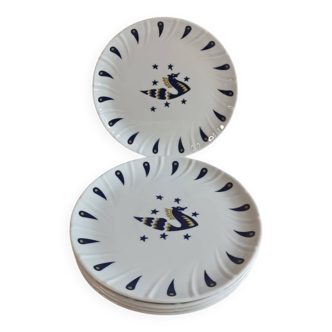 Jean Picart le Doux dinner plates for Air France