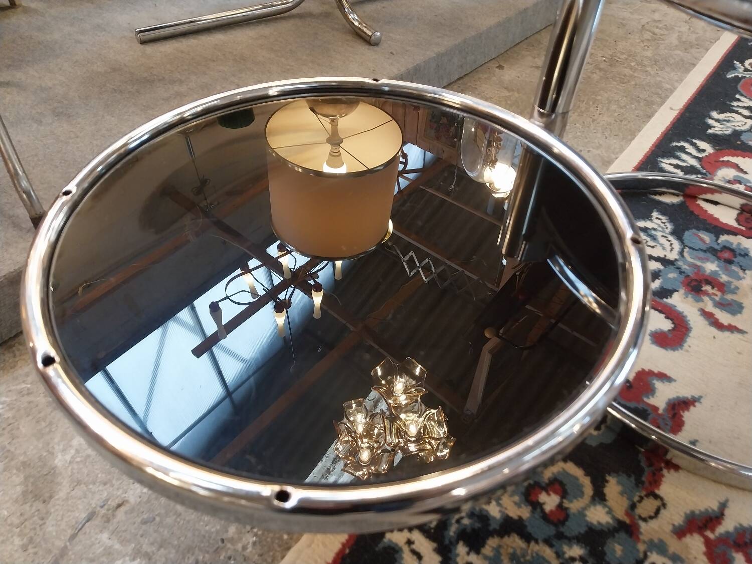 Chrome nesting coffee table