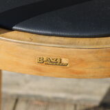 Chair 1950 skaï black light beech