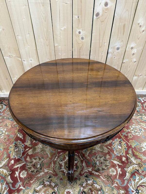 Guéridon tripode Napoléon III en palissandre