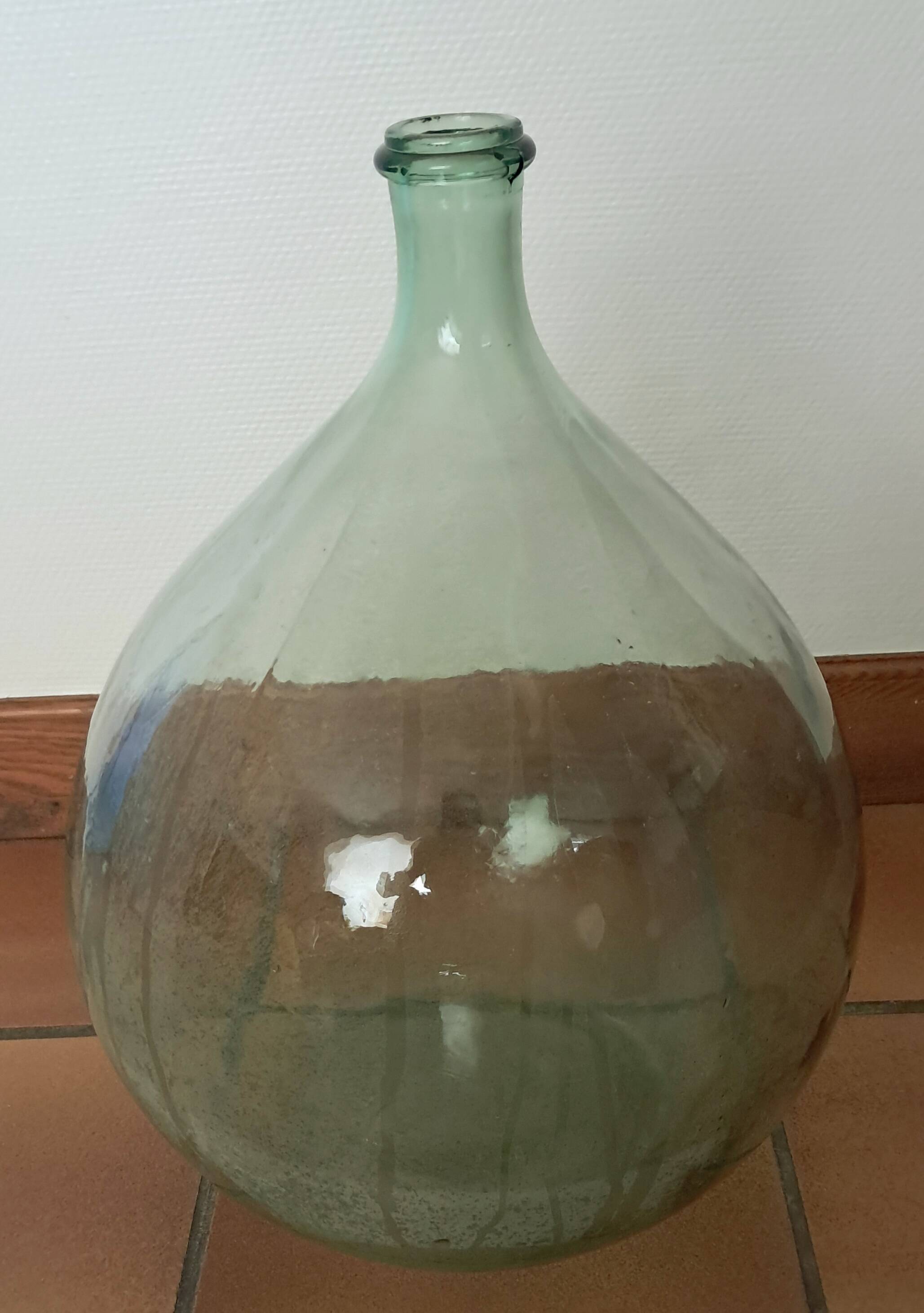 Clear glass demijohn