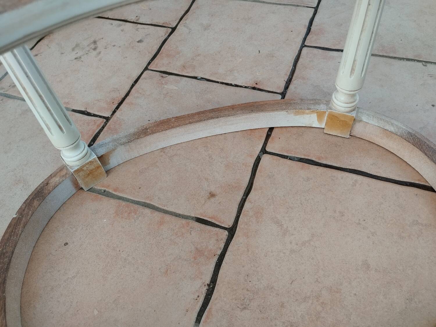 Antique Louis XVI style coffee table with marble top