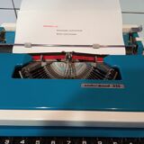 Blue Underwood 315 Portable Typewriter