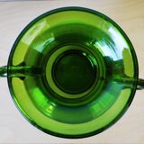 Green glass vase