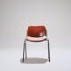 Set de 4 chaises empilables dsc 106 orange, Castelli, G. Piretti, 1970s