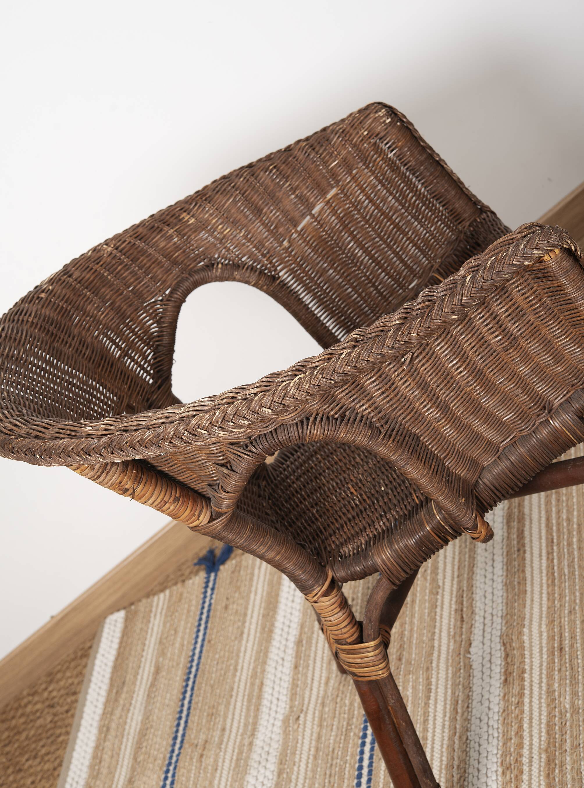 Vintage Rattan Armchair, wicker, set of 3