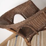 Vintage Rattan Armchair, wicker, set of 3