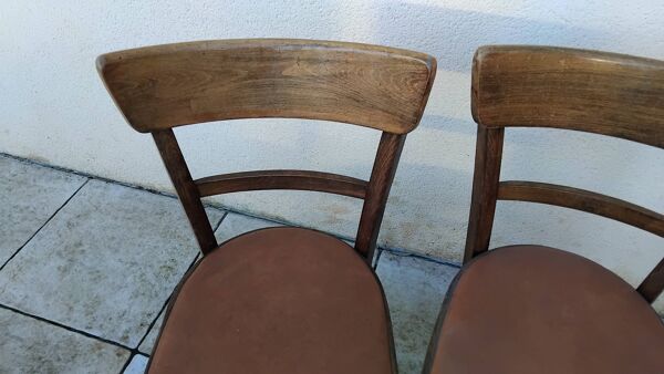 Paire de chaise vintage bistrot style BAUMANN