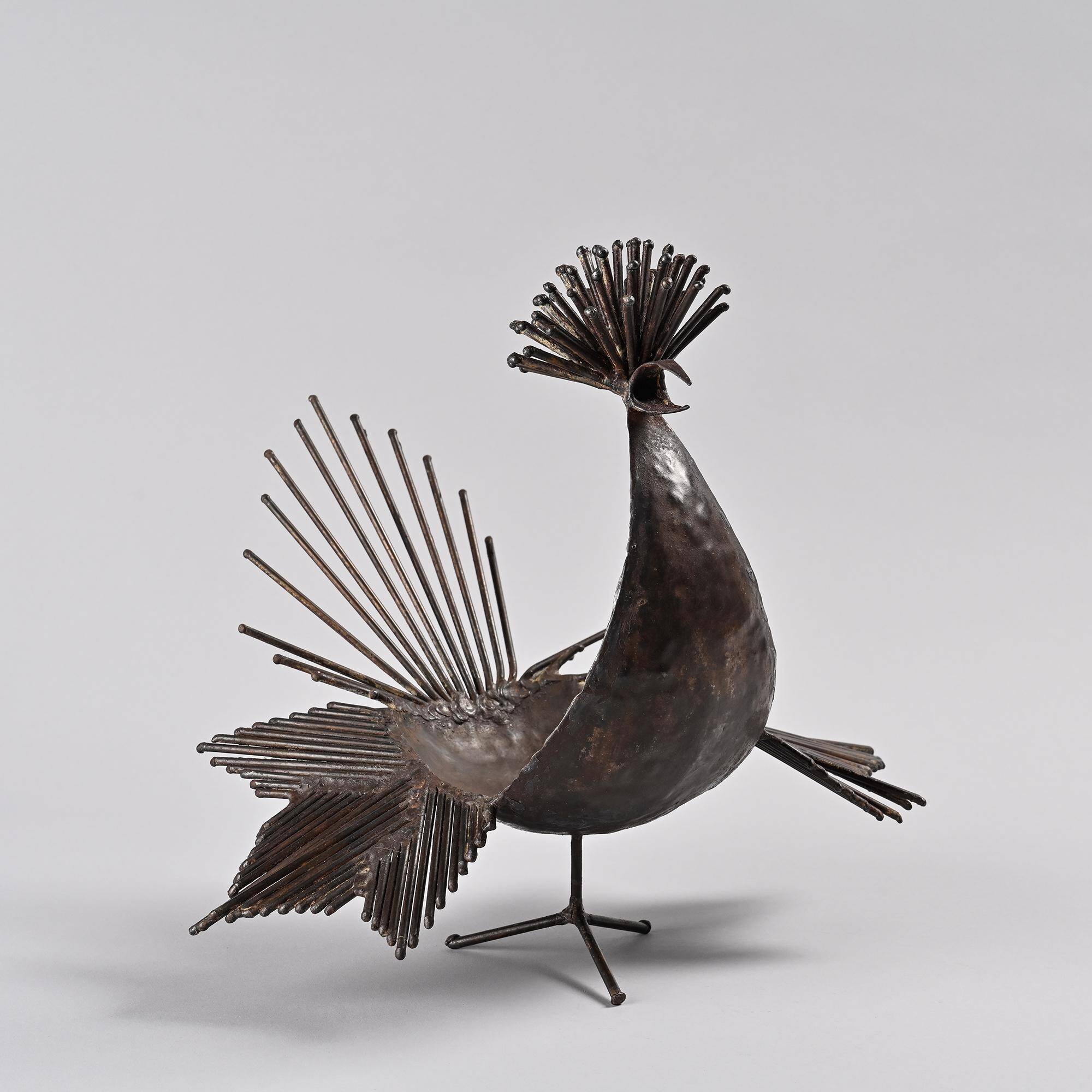Sculpture coq par Michel Anasse, France vers 1960