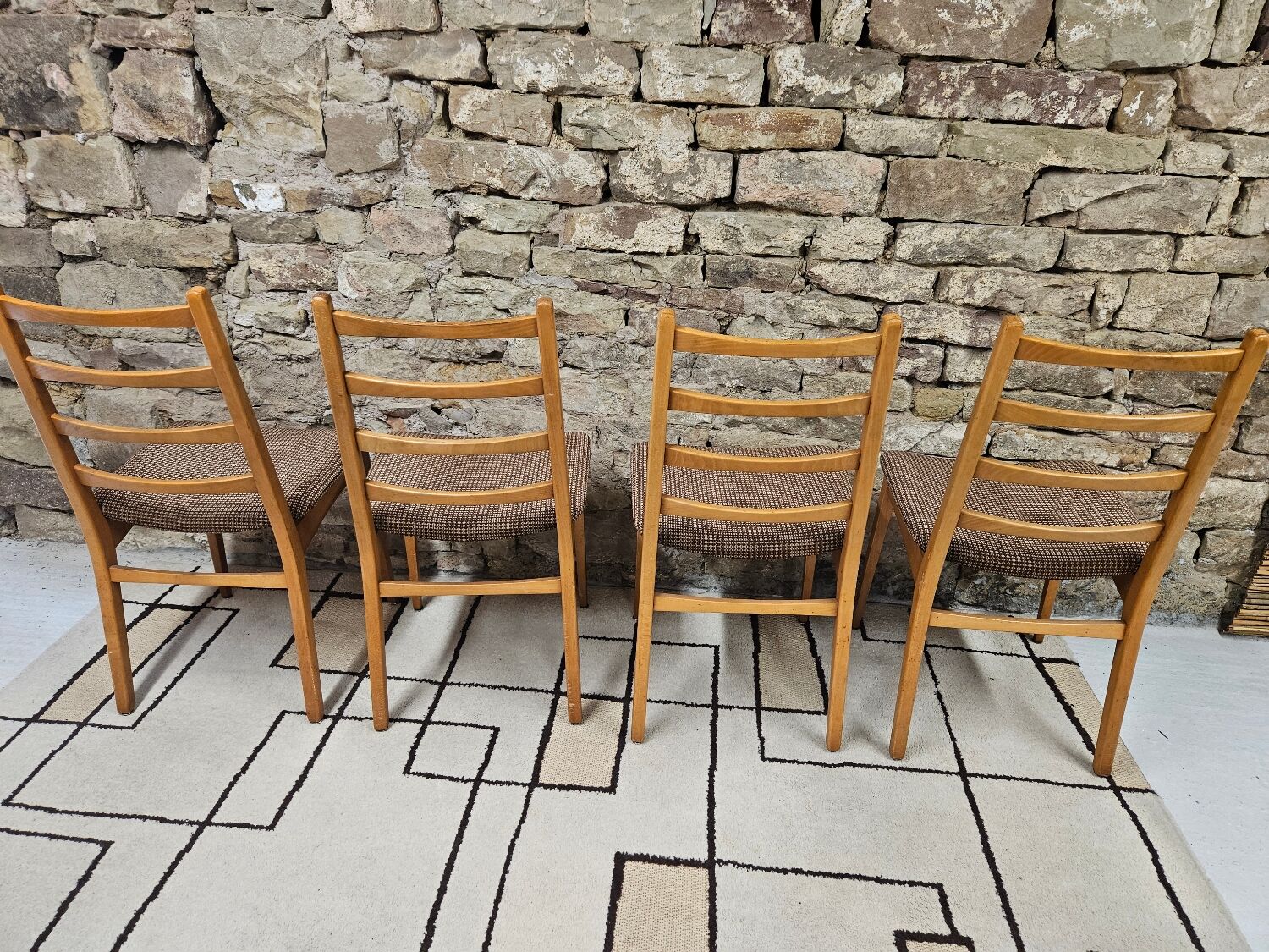 Set of 4 vintage Scandinavian style chairs