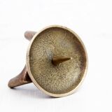 Brutalist bronze candle holder