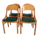 Chaises Baumann bois et skaï