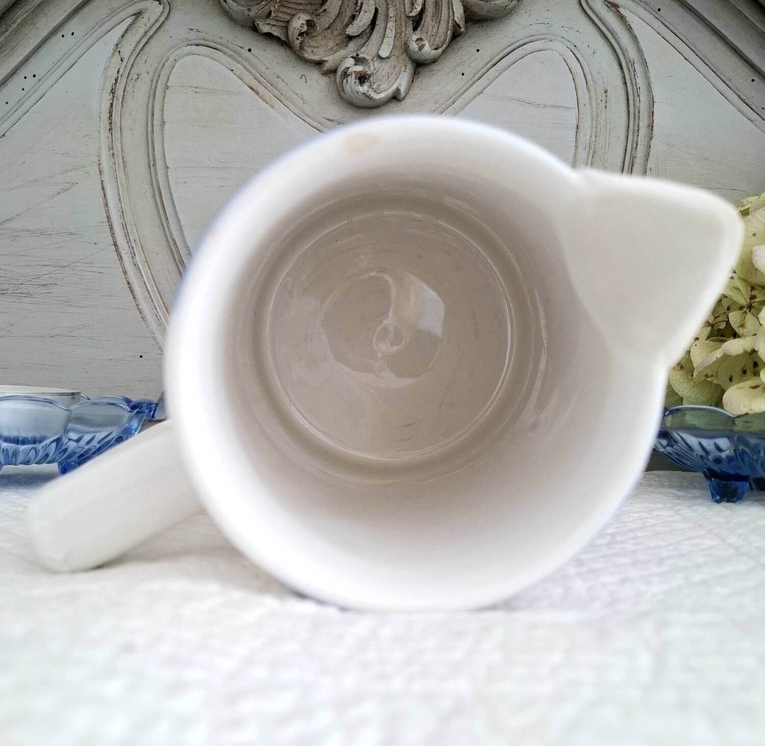 Pichet ancien en faïence Digoin