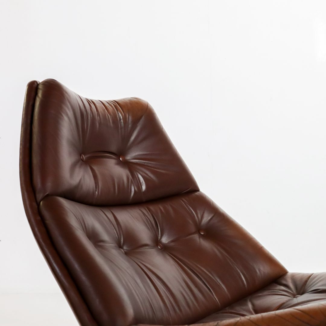Leather F511 Lounge Chair by Geoffrey Harcourt for Artifort 1960s