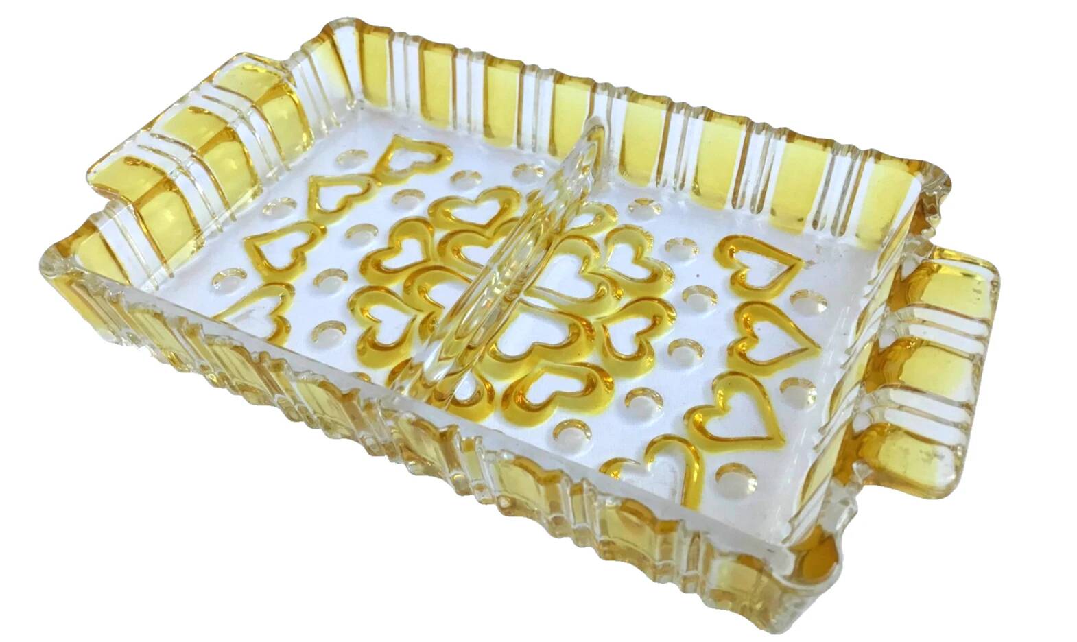 Plat serviteur  Verre coloré
