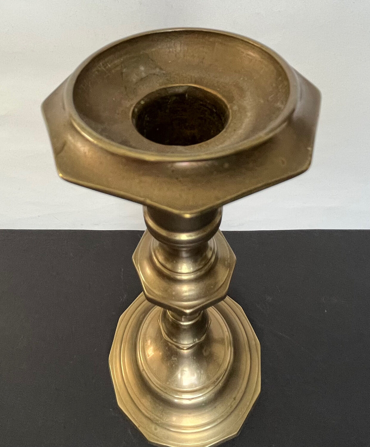 Old copper candle holder