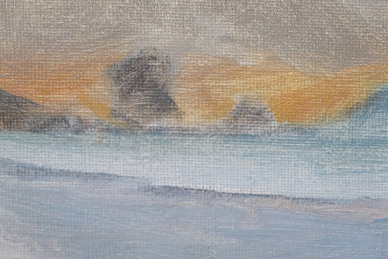 Scandinavian  Modern Painting, 1963, Oil on Canvas, Framed