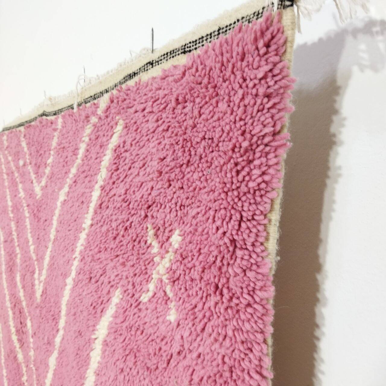 Handmade wool Berber rug 257x150 cm