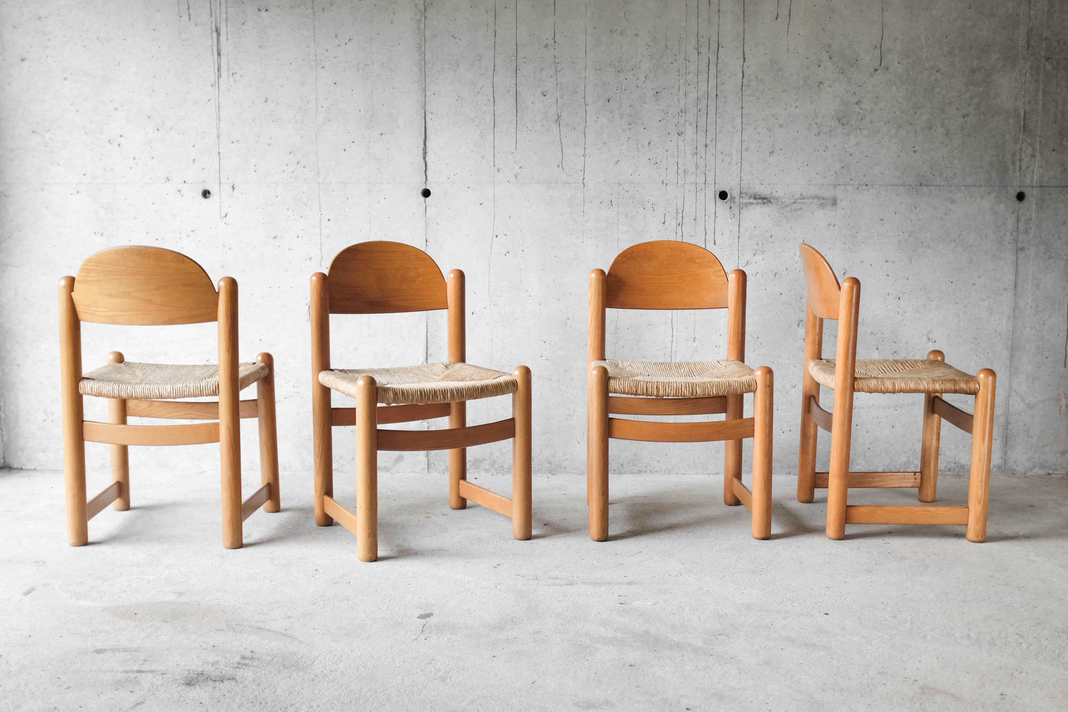 Set of 4 mulched chairs by Hank Loewenstein, Italy 1970