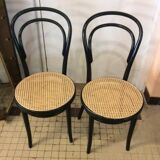 Lot de 2 chaises bistrot noires