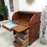 American office with curtain box administration oak