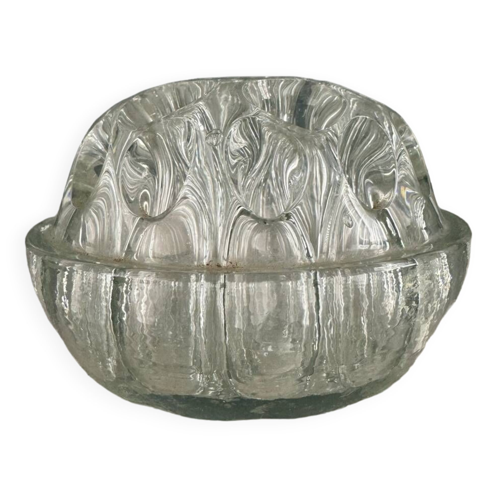 Old molded glass flower picker, 19 holes