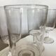 Set de 4 verres rouleau 19e en verre irrégulier