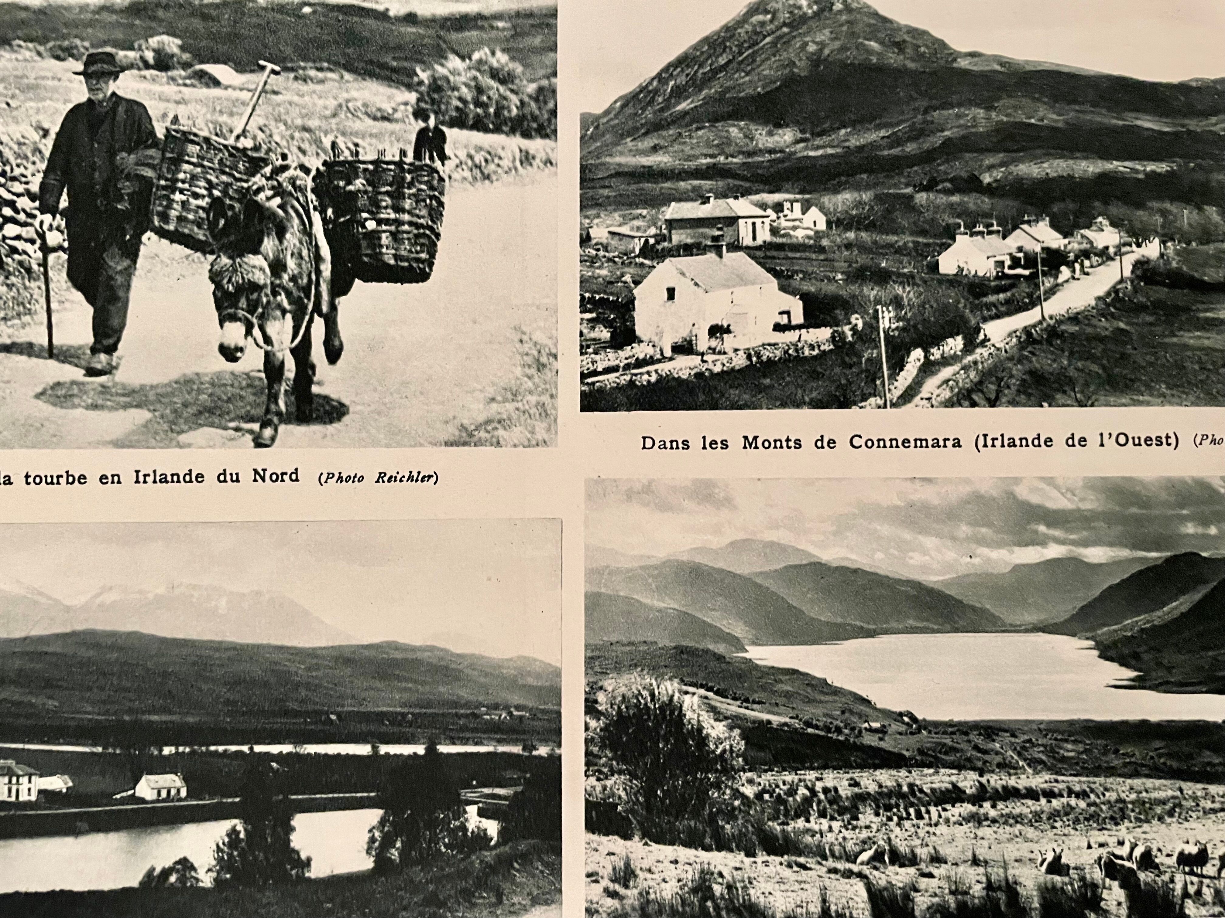 Old map of Great Britain and Ireland (physical) from 1945