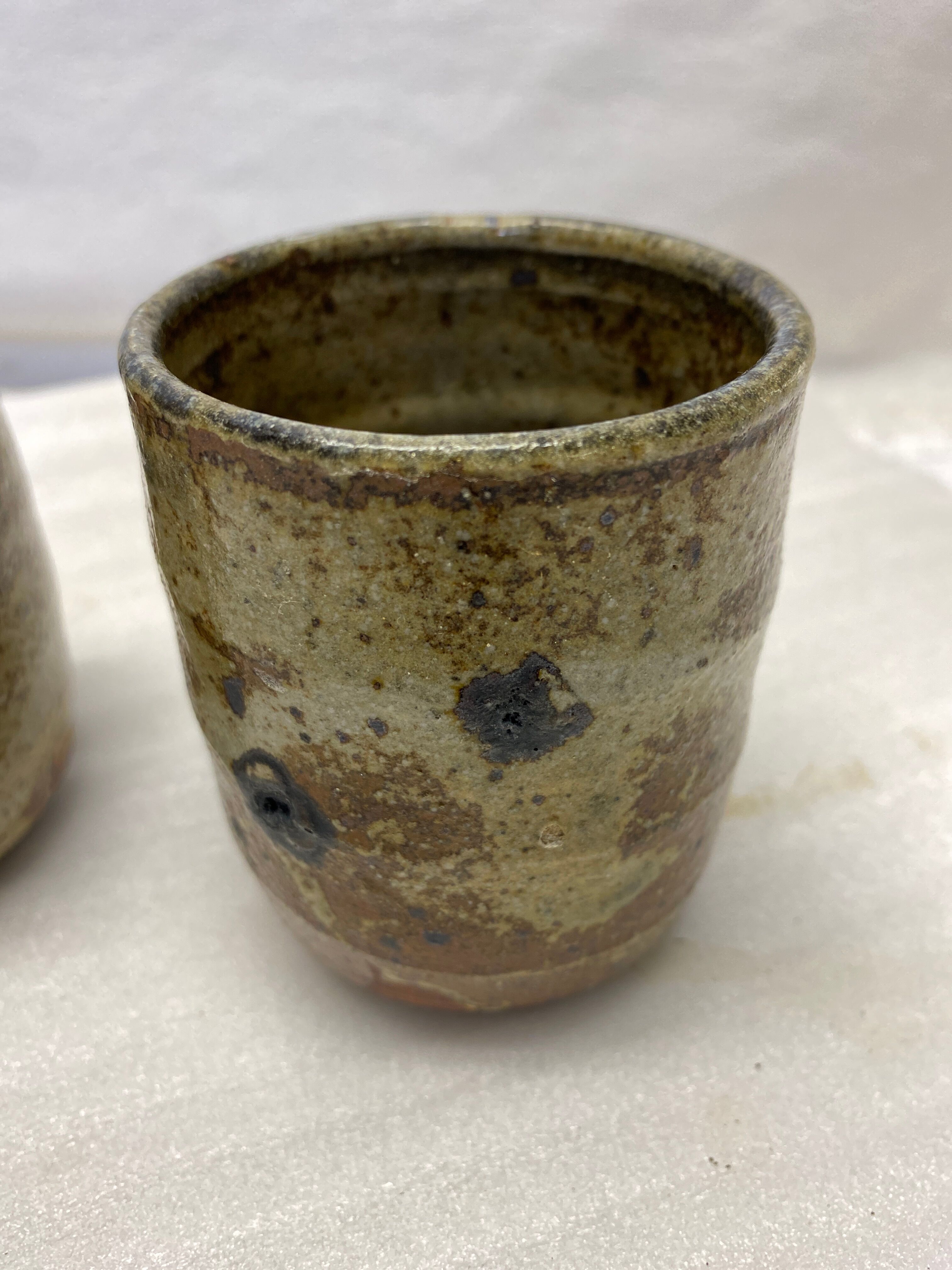 Set of 2 sandstone coffee cups