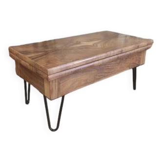 Table basse, ancienne table à jeux, pliable