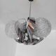 3 ball chandelier with stainless steel frame from the 70s Space Age