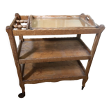 Desserte en bois avec roulettes