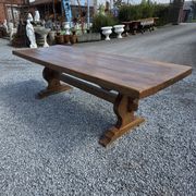 Table monastère en chêne massif,  243cm de L