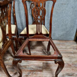 Série de 6 chaises Chippendale en acajou vers 1900