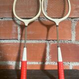 Vintage 70s GEGE Plastic + Metal Badminton Racket Pair