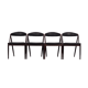 Lot de 4 chaises en palissandre, design danois, années 1970, Kai Kristiansen