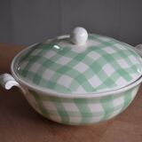 Salins soup tureen, green Croisette model