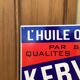 Plaque métal pub huile moteur Kervoline