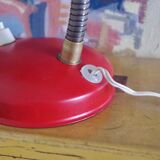Lampe de bureau à poser rouge vintage année 70