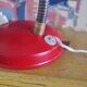 Table lamp red vintage year 70