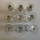 Set of 9 assorted 19th absinthe glasses