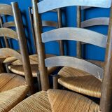 Brutalist straw chair