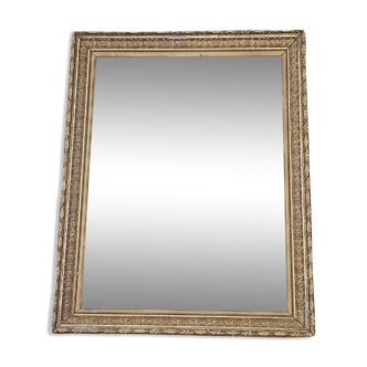 Miroir ancien bois doré hauteur 77cm