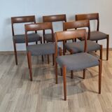 6 dining chairs by Niels Otto Moller. Model 77.