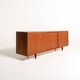 Danish teak sideboard with three sliding doors, 1960s/1970s