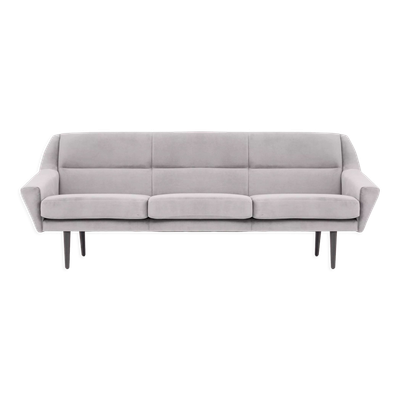 Canapé skagen argent velour, design scandinave