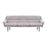 Canapé skagen argent velour, design scandinave