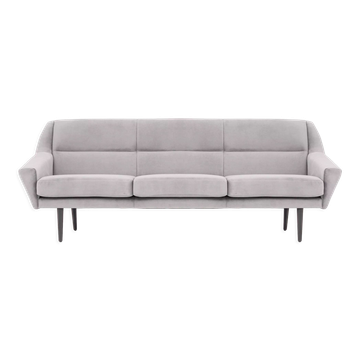 Canapé skagen argent velour, design scandinave