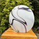 Zebra Swirl Table Lamp, Zijlstra Tiel Dutch Design, Vintage Glass Light, Black & White Stripes, 1990s Home Decor